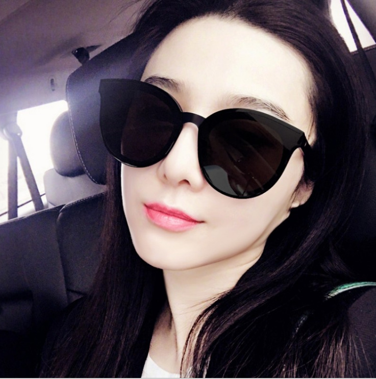 2022 New round Face Trendy Sunglasses for Women G M Sunglasses for Women Big Frame Celebrity Same Style Internet-Famous and Vintage Korean-Style Glasses