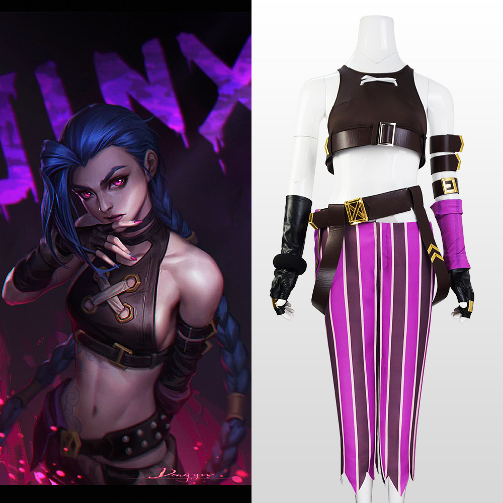 英雄联盟cos服 lol金克丝双城之战暴走萝莉cos服 爆爆cosplay服装