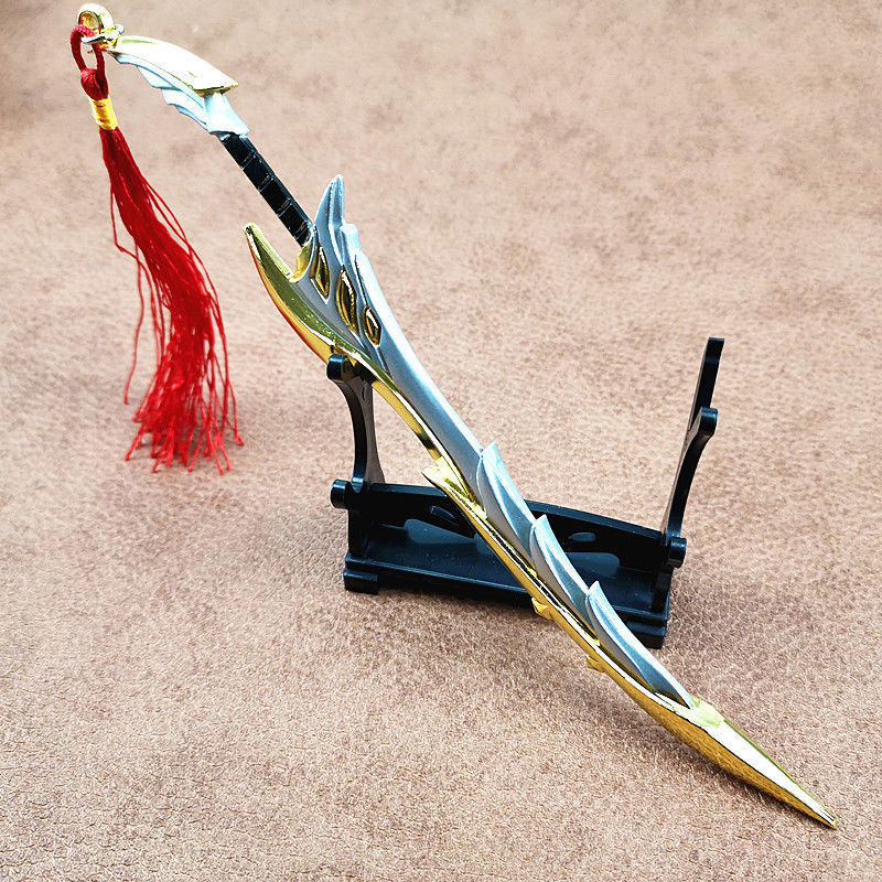 王者荣耀武器模型游戏周边手办儿童金属玩具李白韩信凯神兽摆件