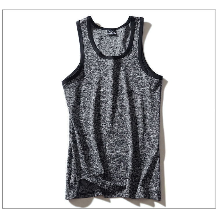 夏季背心男韩版修身汗背心男士健身运动打底男装撞色弹力夏天坎肩