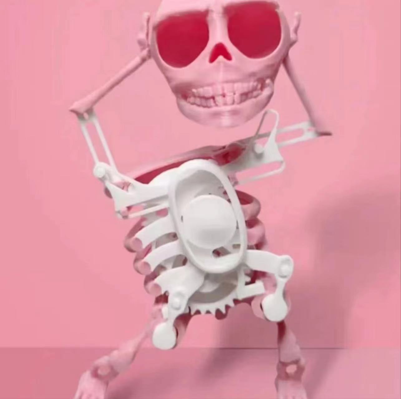 Skull Dancing Swing Clockwork 3D Printing Fun Toy Skull Toy