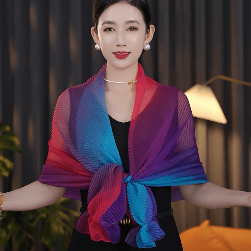 【包邮】新款多彩多色渐变防嗮护肩披肩春秋出游拍照百搭薄款丝巾