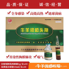 兽药兽用牛羊混感头孢牛羊百病消猪牛犬猫混合感染注射用头孢针剂