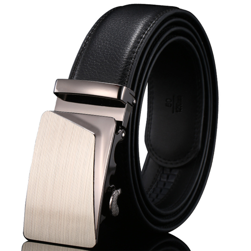 Belt Men's Wholesale High-End Automatic Leather Buckle Belt Men's Fashion Pure Cowhide Pant Belt All-Match Belt Men