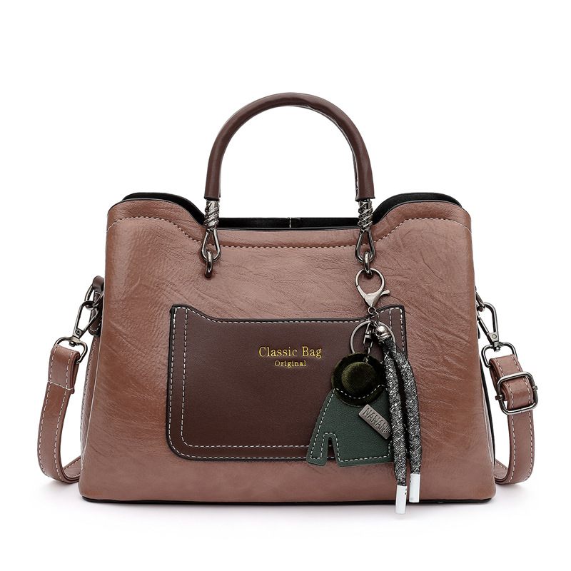 2021 New Style Cross-Border Women's Bag with Pu Pendant Elegant Commuter Design Handbag Shoulder Messenger Bag Wholesale