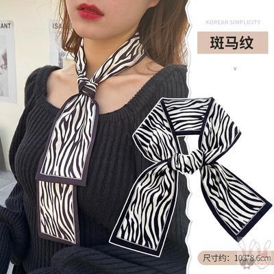 Korean Style Hair Band Women's Retro Tie-up Hair Silk Scarf Ins Bowknot Headband Hair Accessories Streamer Hair Tie Online Influencer Jewelry