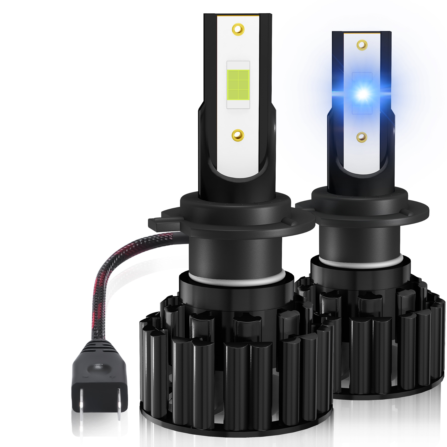 z3汽车led前大灯8k蓝光led灯泡改装配件海外分销led汽车头灯h4h7