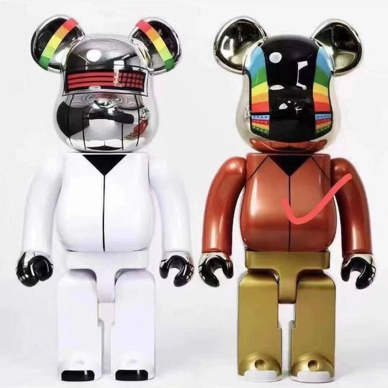 bearbrick1000%暴力熊积木熊蠢朋克乐队70cm公仔高端摆件潮玩手办