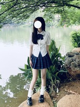甜辣妹小个子jk制服套装学生夏季收腰短袖白衬衫配百褶裙闺蜜装女