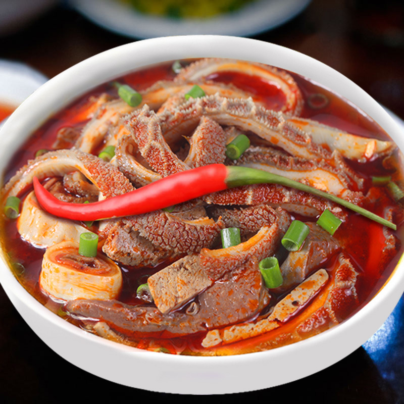 内蒙特产夯牛情羊杂羊杂碎羊杂汤即食原味香辣熟食小吃真空包250g