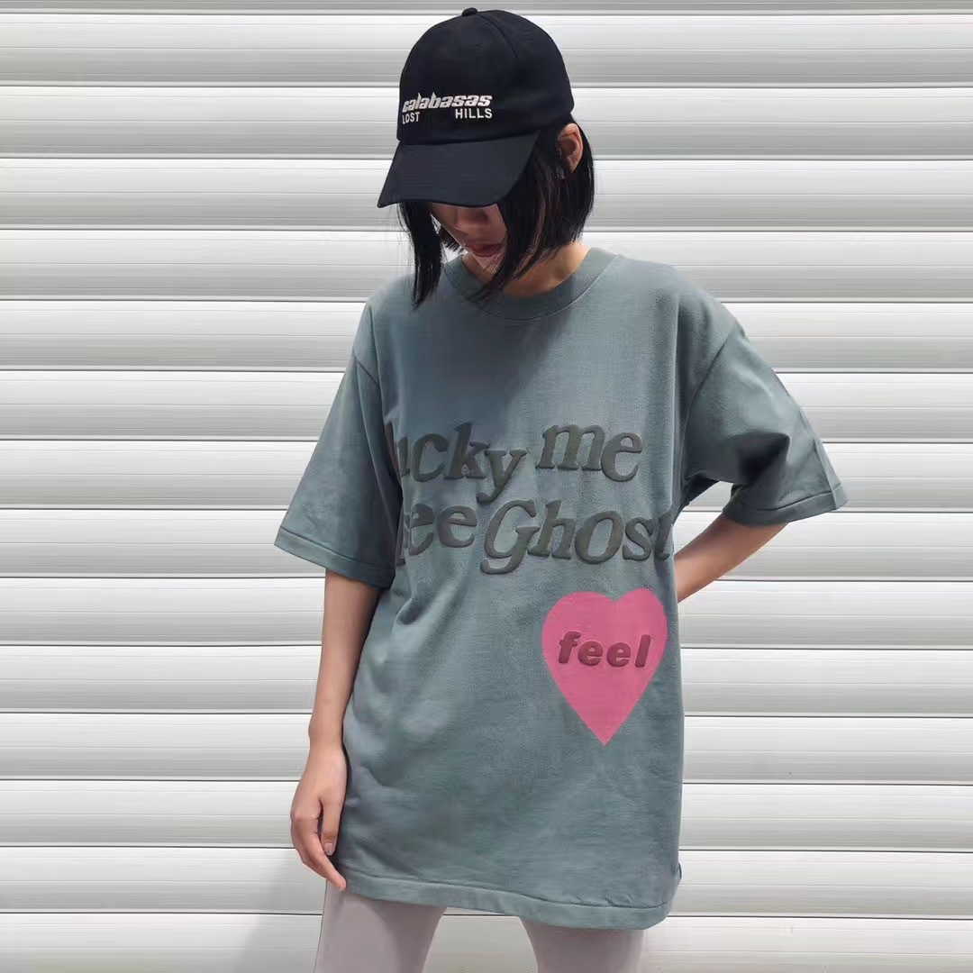 正确kids see gohsts x cpfm 侃爷短袖yeezy 男小孩遇见鬼字母t恤