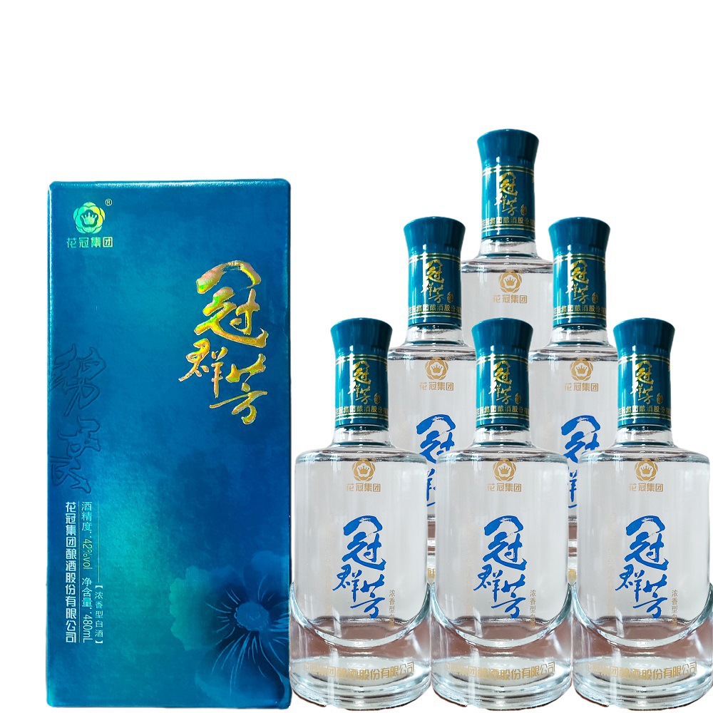 花冠集团 冠群芳升级版(蓝)纯粮优级酒42度480ml