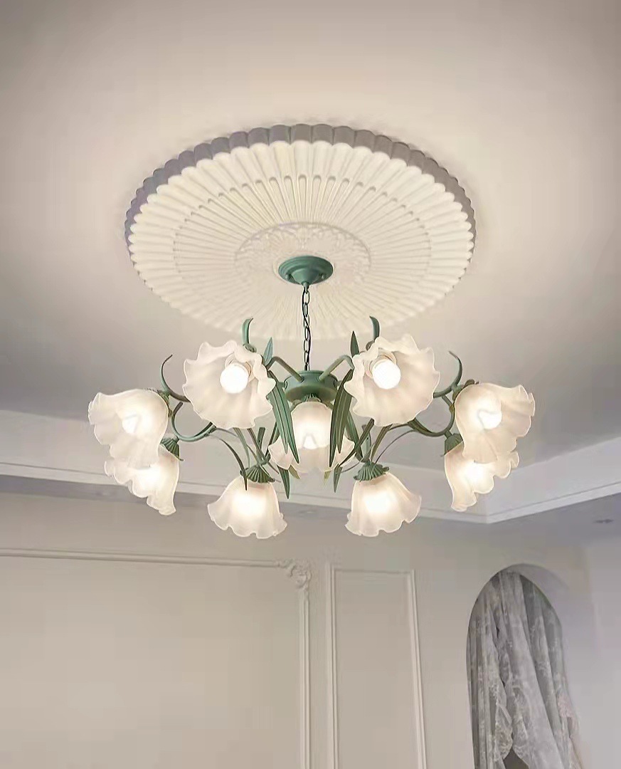 法式卧室灯田园客厅吊灯网红铃兰花美式复古餐厅灯具灯饰中山工厂