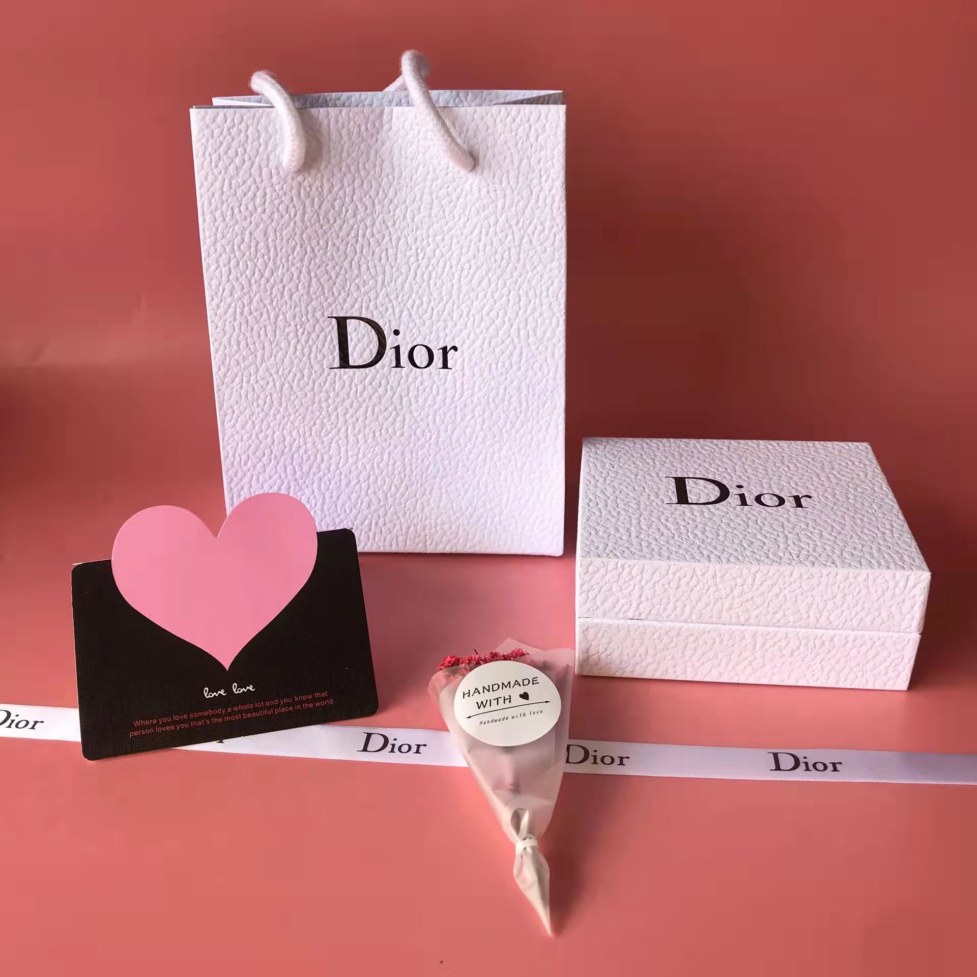 专柜迪家口红盒包装盒ma家兰蔻ch礼袋化妆品香水礼盒手提纸袋批发