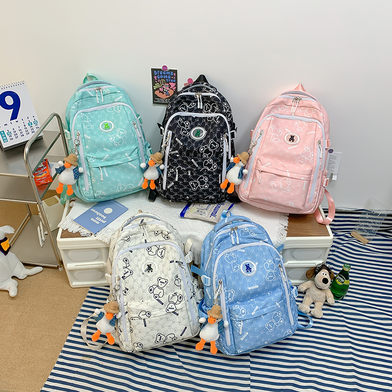 Korean Style Girl Cute Backpack New Fashion Casual Backpack Wholesale Large Capacity Middle School Student Schoolbag