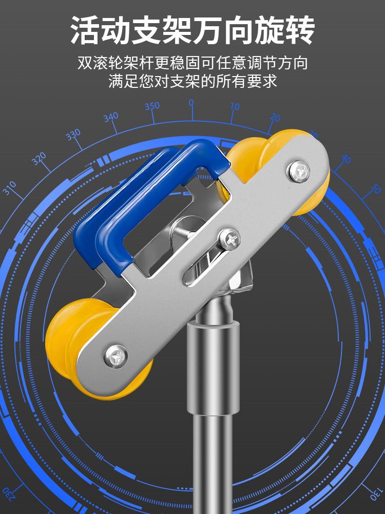 加粗炮杆支架长竿支架双滑轮长炮杆架杆钓鱼双向炮台支架海杆支架