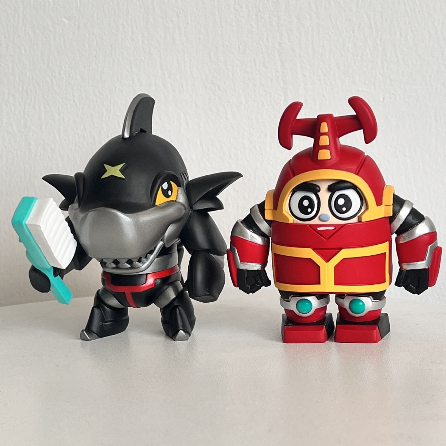 铁甲小宝q版卡布达 鲨鱼辣椒 启动超级变换形态 盒装手办摆件模型