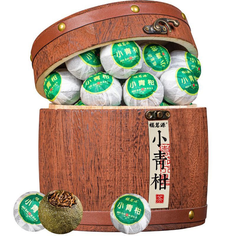 福茗源生晒新会小青柑500g茶叶陈皮普洱茶 大份量木桶装-阿里巴巴