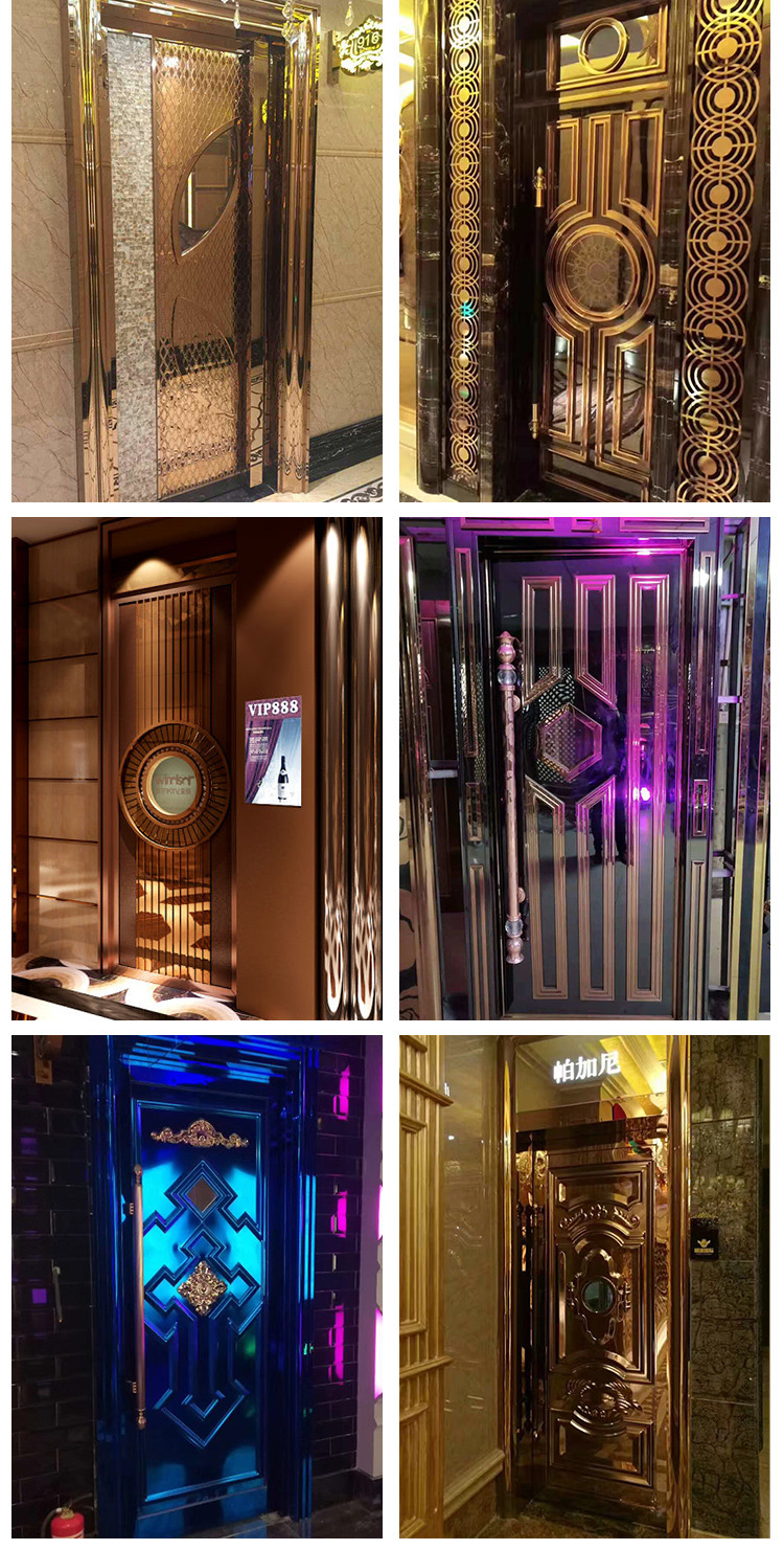 网红ktv隔音门防火夜总会推拉门不锈钢会所沐足门ktv包厢门直销