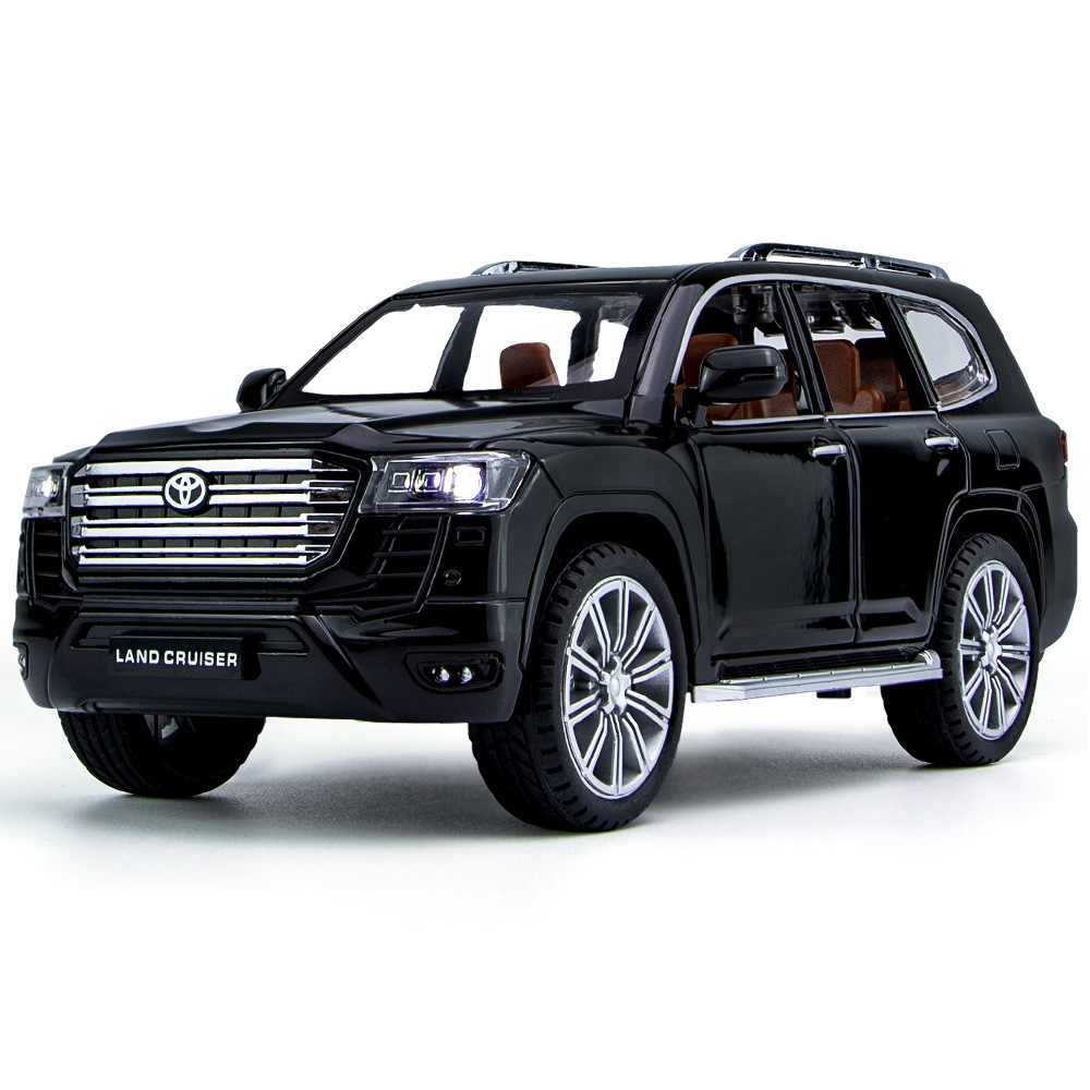 仿真合金车1:24陆巡lc300街车版合金越野汽车模型摆件抖音泡沫装