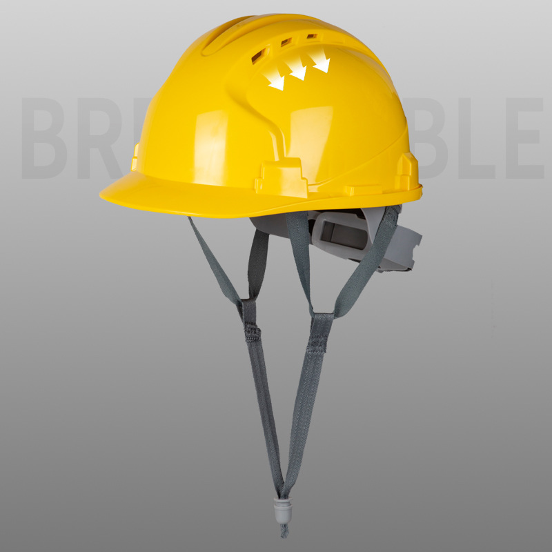 施工安全帽工地男建筑工程领导防砸abs印字透气国标加厚头盔