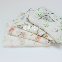 竹纤维 双层纱布卡通数码印花 婴童服装  睡衣 床品布料