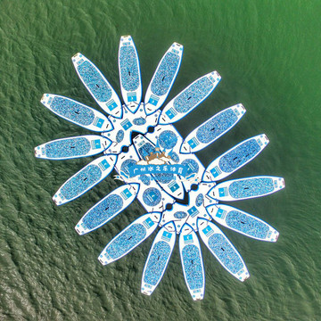 充气浮排 水上钓鱼魔毯充气床 海上充气拉丝浮板充气船厂家批发