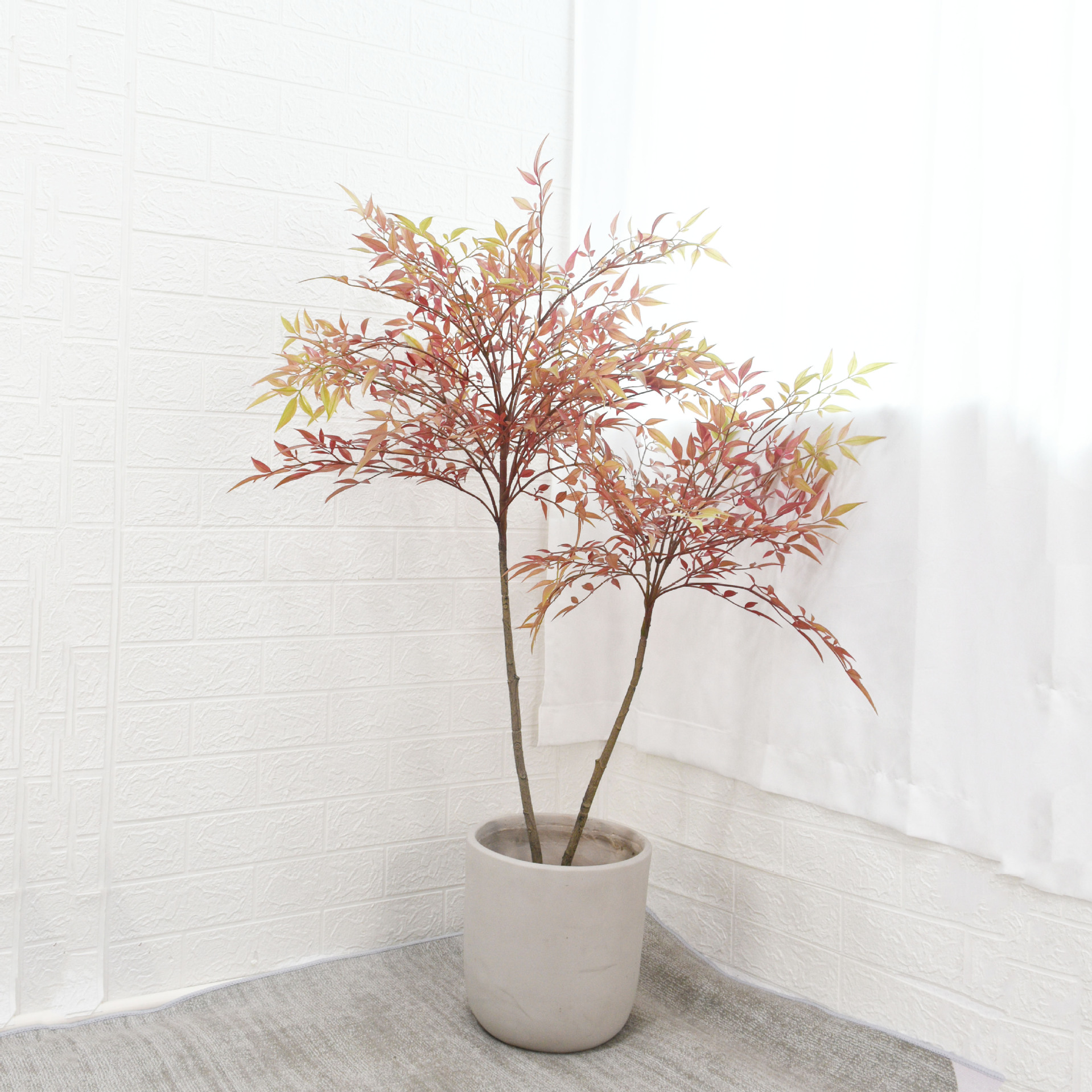 厂家批发花房网红室内仿真绿植小森林火焰南天竹 吊钟马醉木装饰