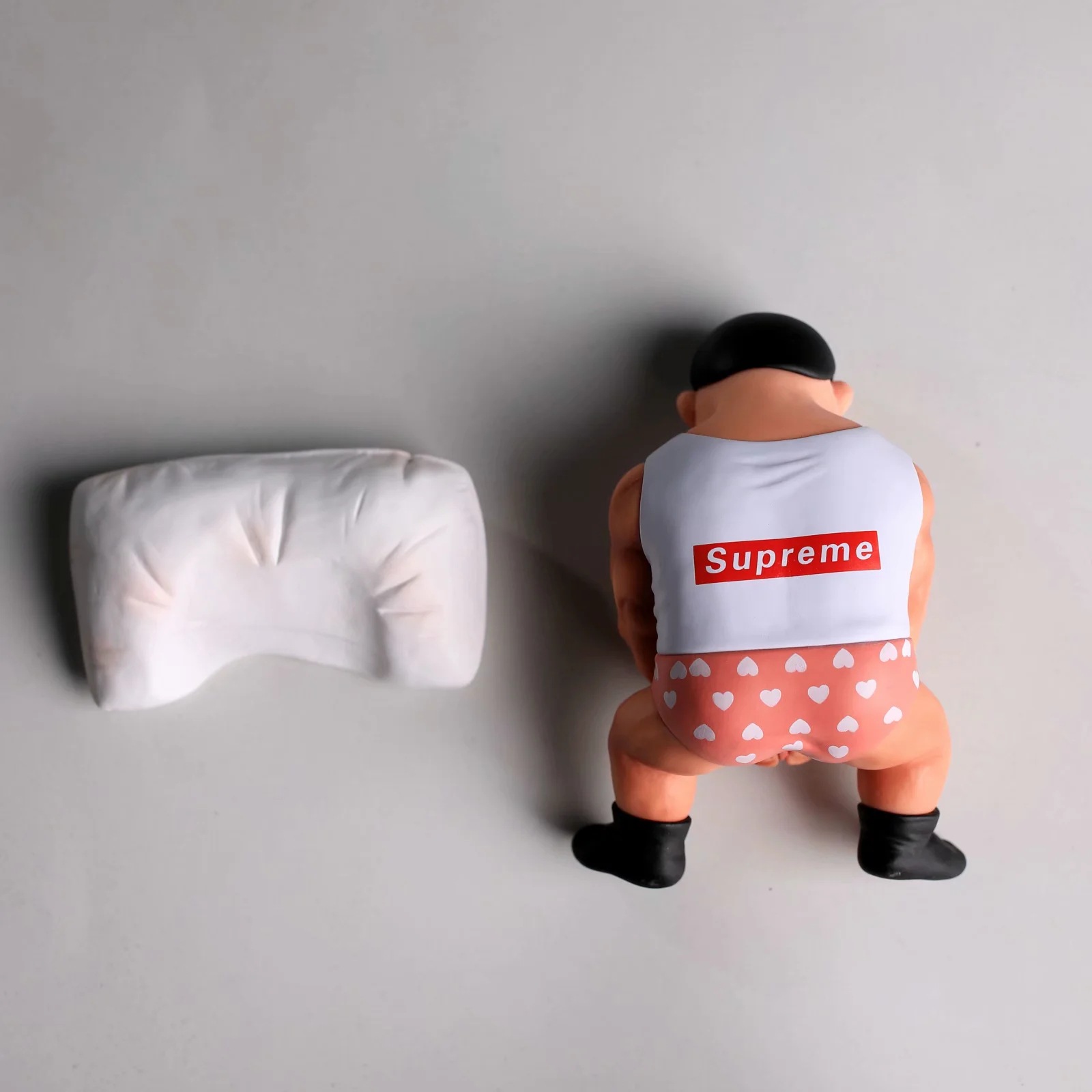 胖虎静香 比心胖虎 毁童年系列 q版恶搞车载机箱手办动漫模型