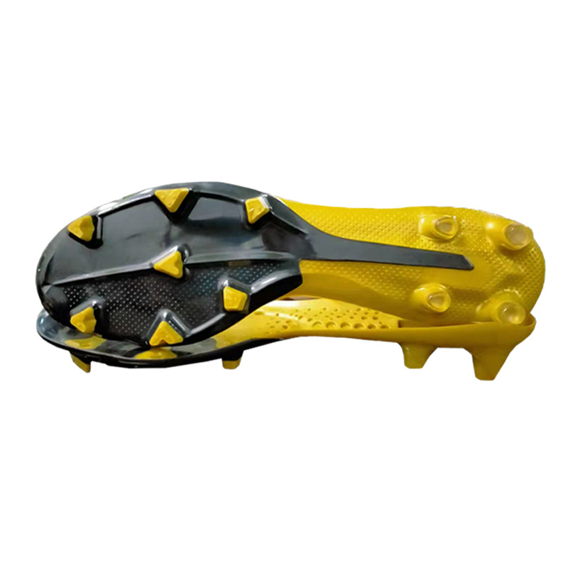 定制款足球鞋底耐磨透明钉黑金球鞋底tpu长钉