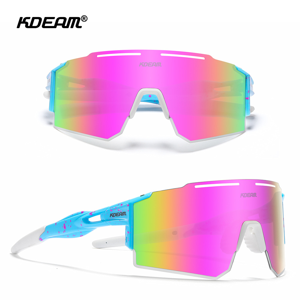 kdeam outdoor polarized cycling sunglasses european and american siamese windproof sunglasses tr90 ultra-light sports kd0803