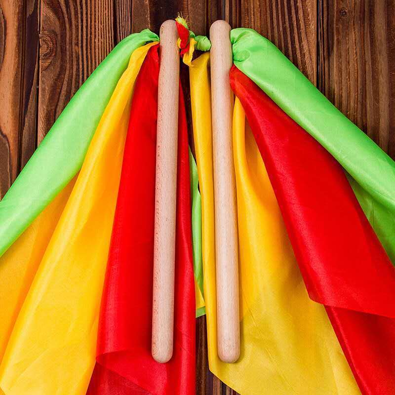 实木打鼓棒槐木大鼓排鼓堂鼓槌榉木腰鼓棒舞蹈表演彩色红绸棒木质