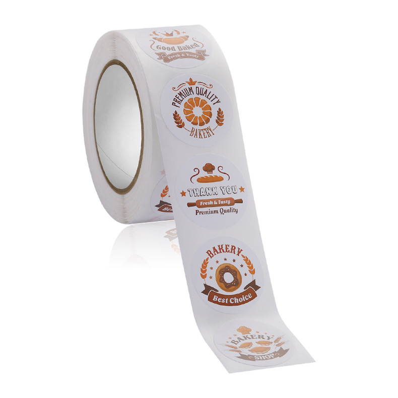 面包蛋糕烘焙店卡通可爱不干胶标签装饰封口贴纸现货批发跨境爆款