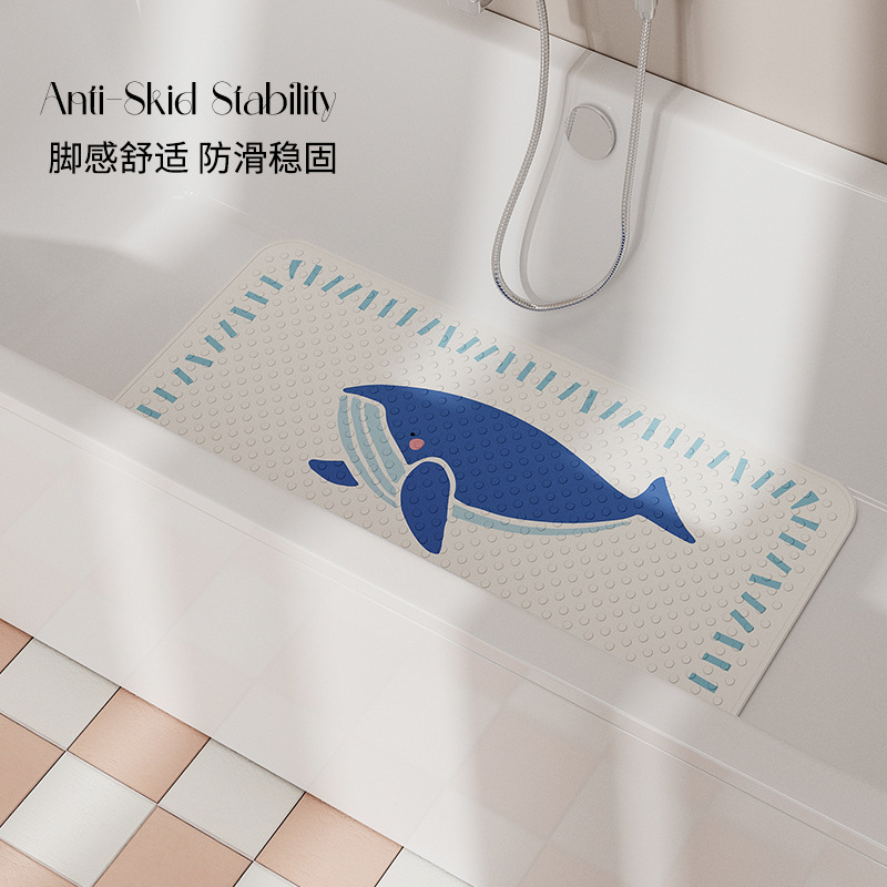 Summer Shower Non-Slip Mat Bathroom Suction Cup Floor Mat Children Elderly Falling-Resistant Mat Shower Room Bath Foot Mat