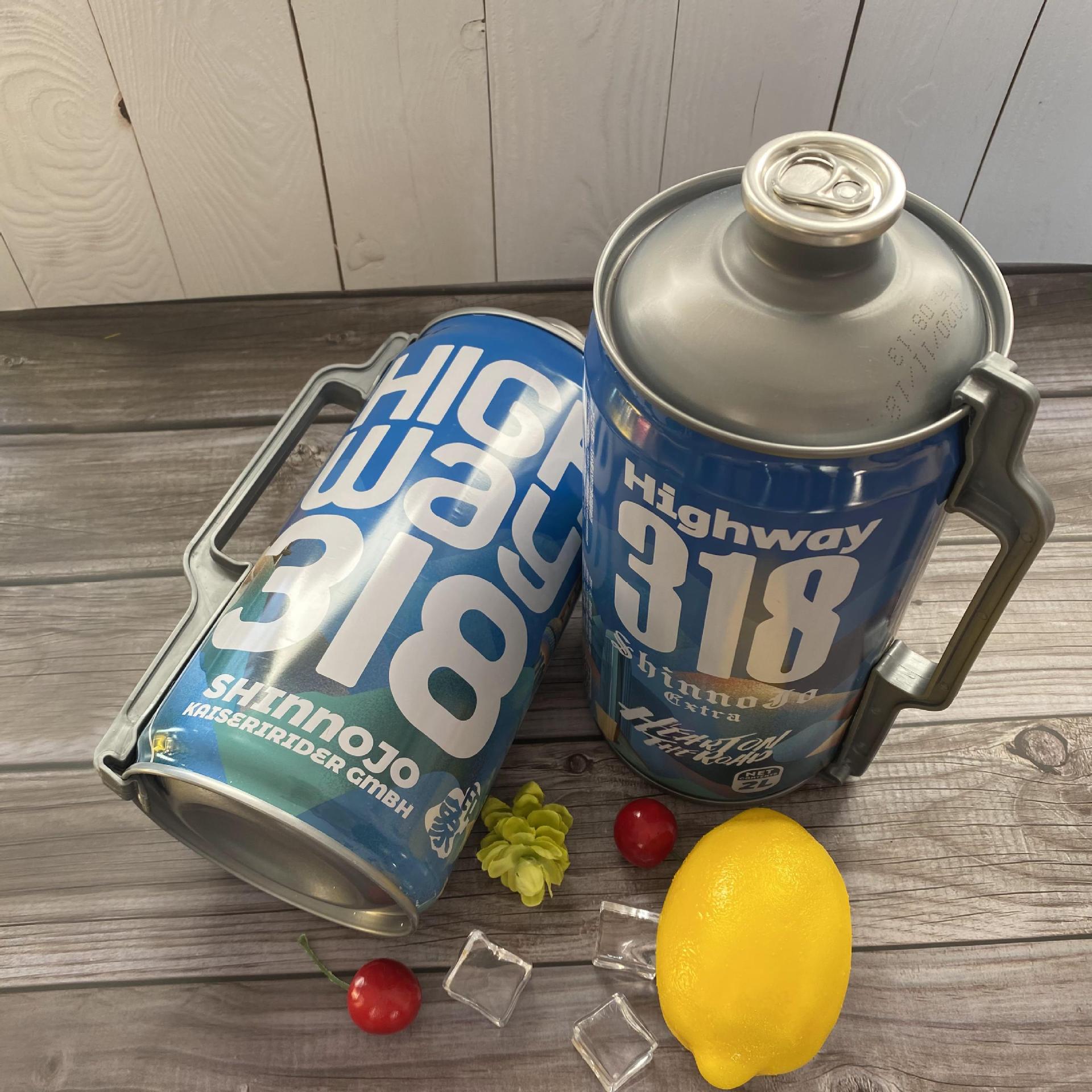 318号公路 精酿啤酒 大桶德式小麦白啤2l*2桶精酿啤酒 礼盒整箱装