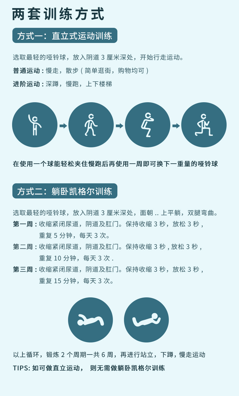 现货批发凯格尔球训练器女用阴道哑铃私密套盒产后盆底肌肉康复器