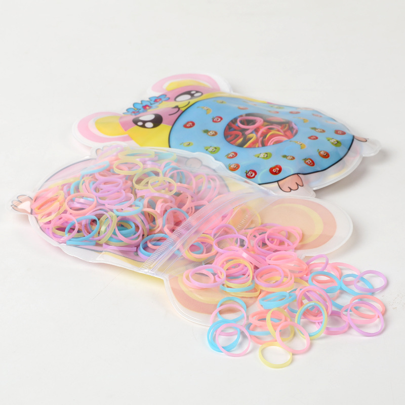  Bag Disposable Children 'S Hair Band Small Rubber Band Wholesale Thick Color Rubber Band Girls Hair Accessories