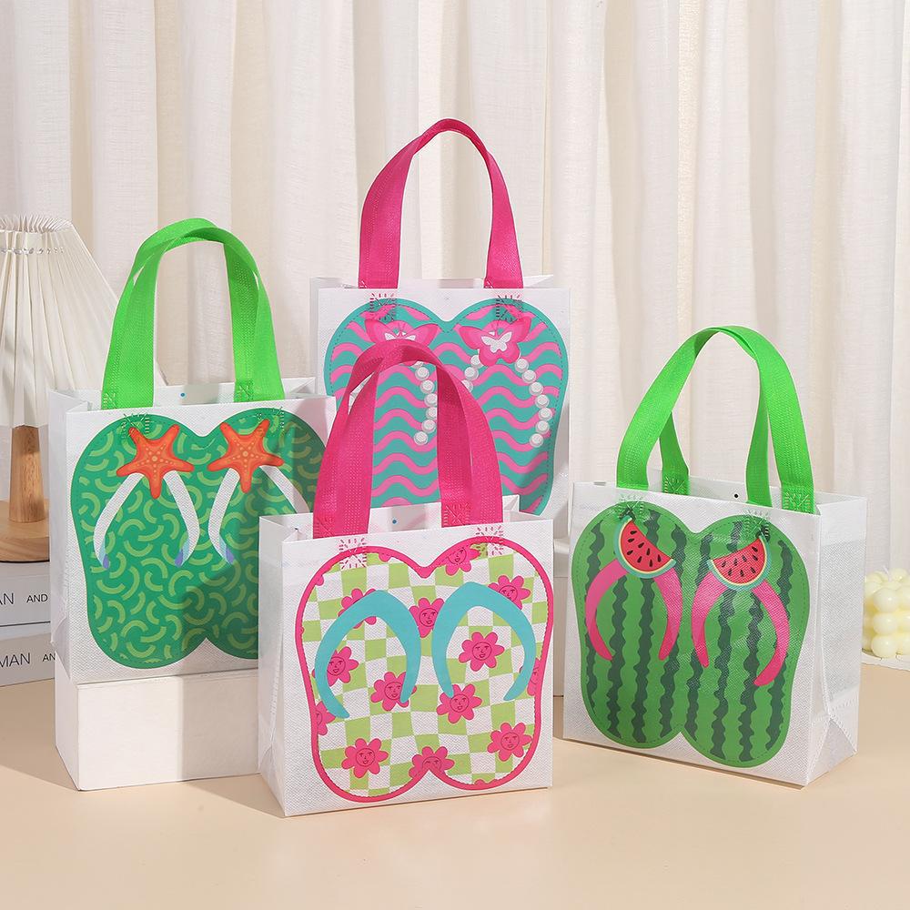 Non-Woven Bag Slippers Beach Waterproof Tote Bag Birthday Gift Gift Bag Wholesale