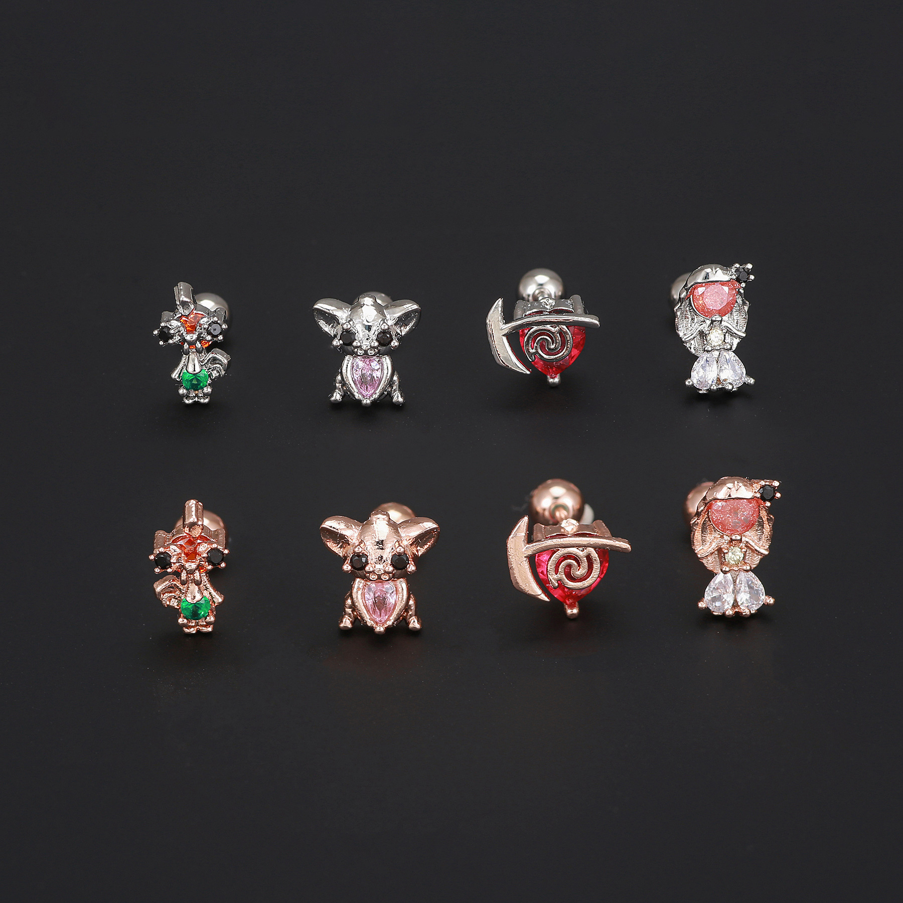 Minority Design Earrings Europe and America Cross Border Hot-Selling New Arrival Princess Series Ear Bone Stud Mini Ear-Caring Earrings Wholesale