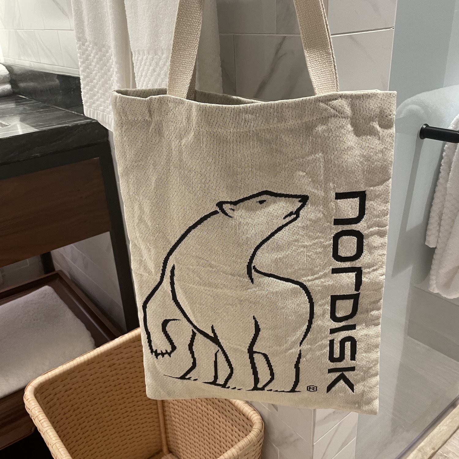 nordisk 大白熊购物袋 提花针织露营户外 手提袋 帆布袋