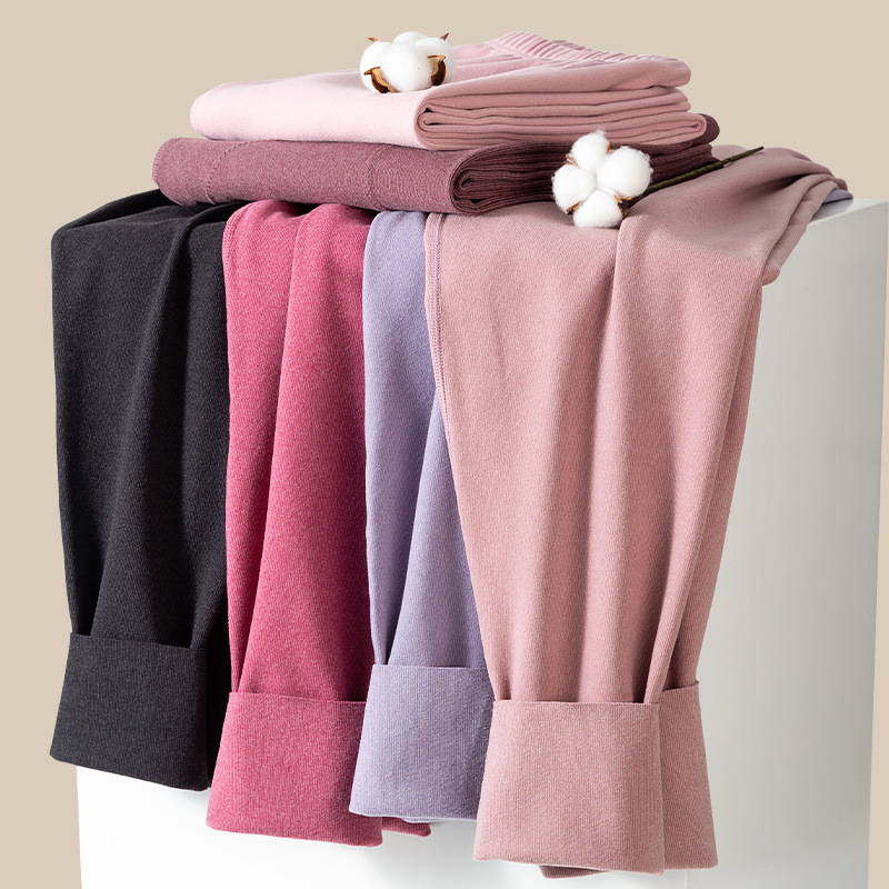 棉裤卫生裤德加绒码无绒裤秋季打底内痕女士搭卫生裤秋冬尺码保暖