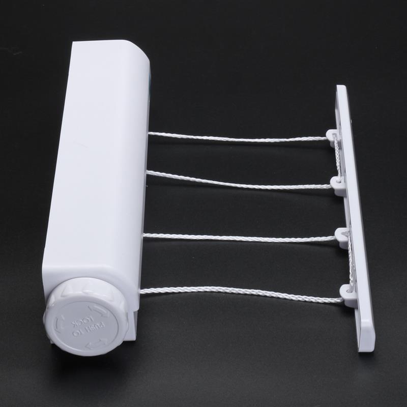 Clothesline Spring Automatic Retractable Drying Rack Hotel Clothesline Indoor Balcony Steel Wire Invisible Clothesline
