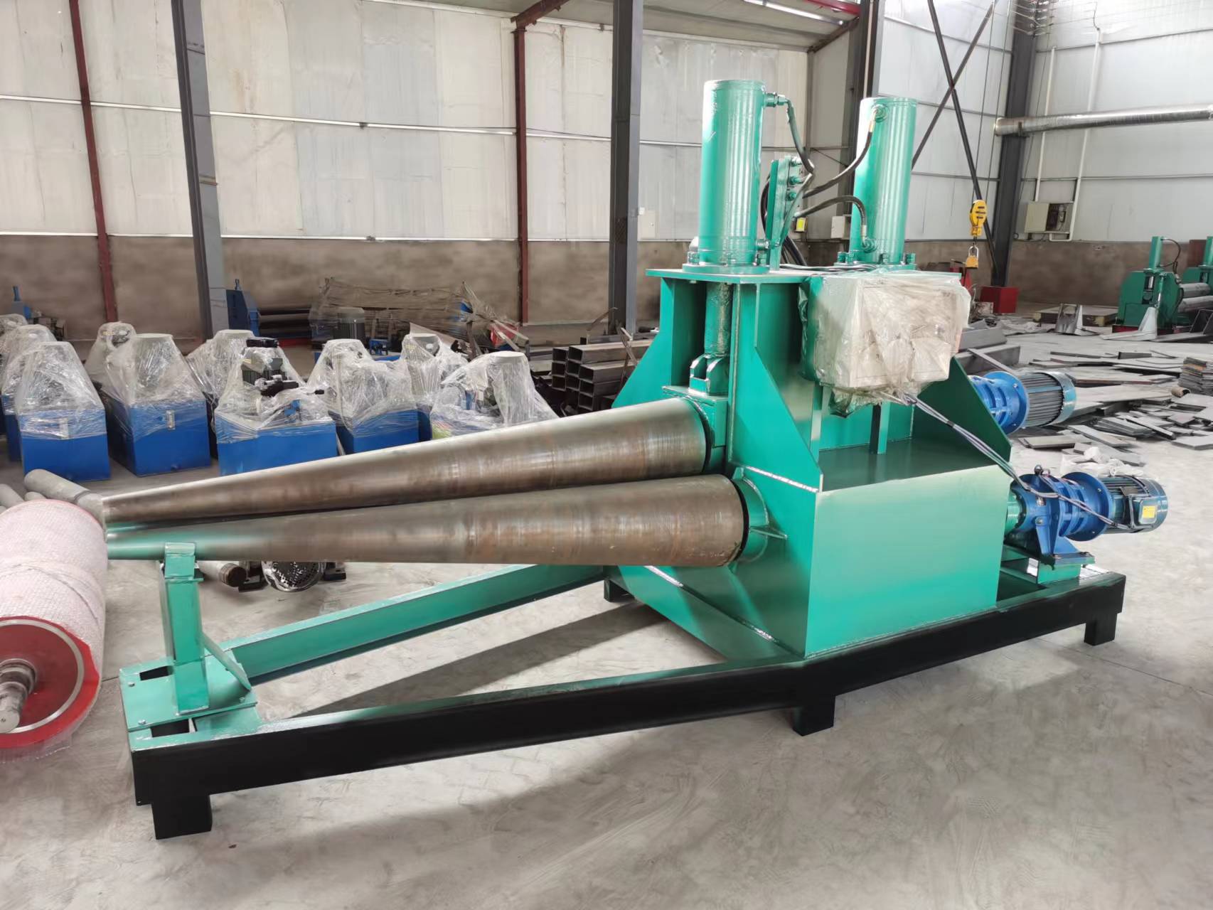 电动锥形卷板机 小型三锥卷管机大小头可调喇叭口 液压锥体卷圆机