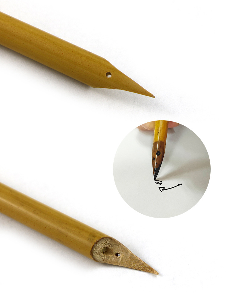 竹子蘸水笔钢笔 藏文艺术字绘画钢笔左斜右斜平头蘸水钢笔dip pen