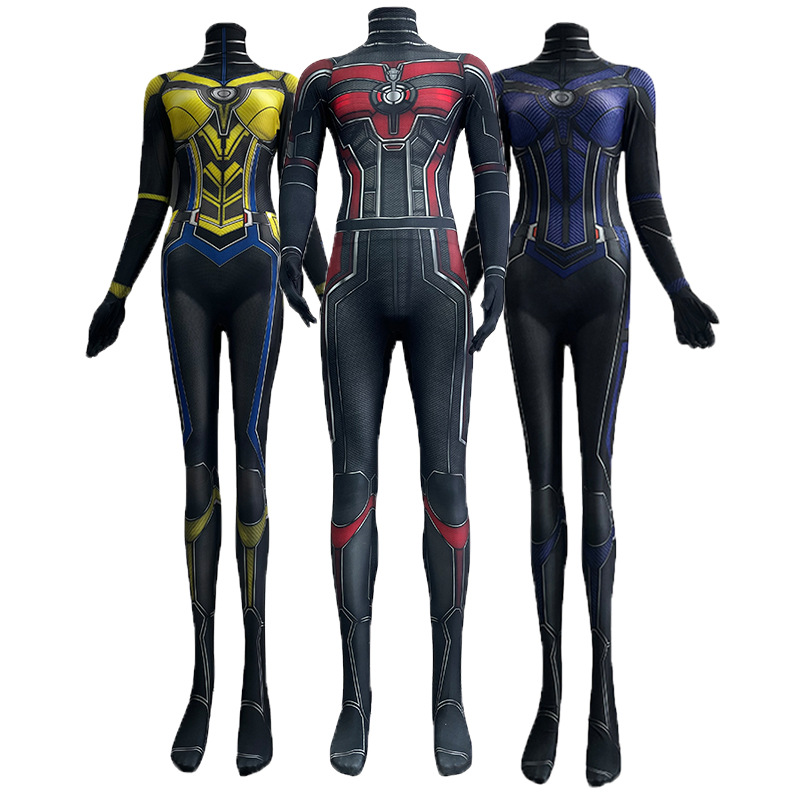 万圣节cos漫威电影蚁人3黄蜂女cos服紧身衣量子狂潮蚁人cos连体衣