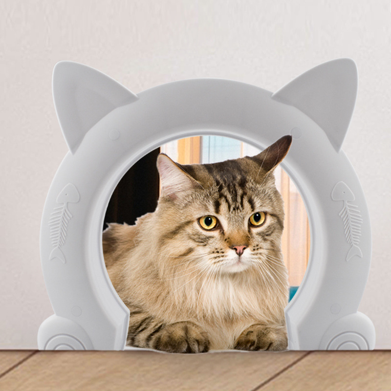Pet Cat Door Catdoor Fence for Pet Isolation Free Access Fishbone Cat Ear Door Catdoor Cat Kennel