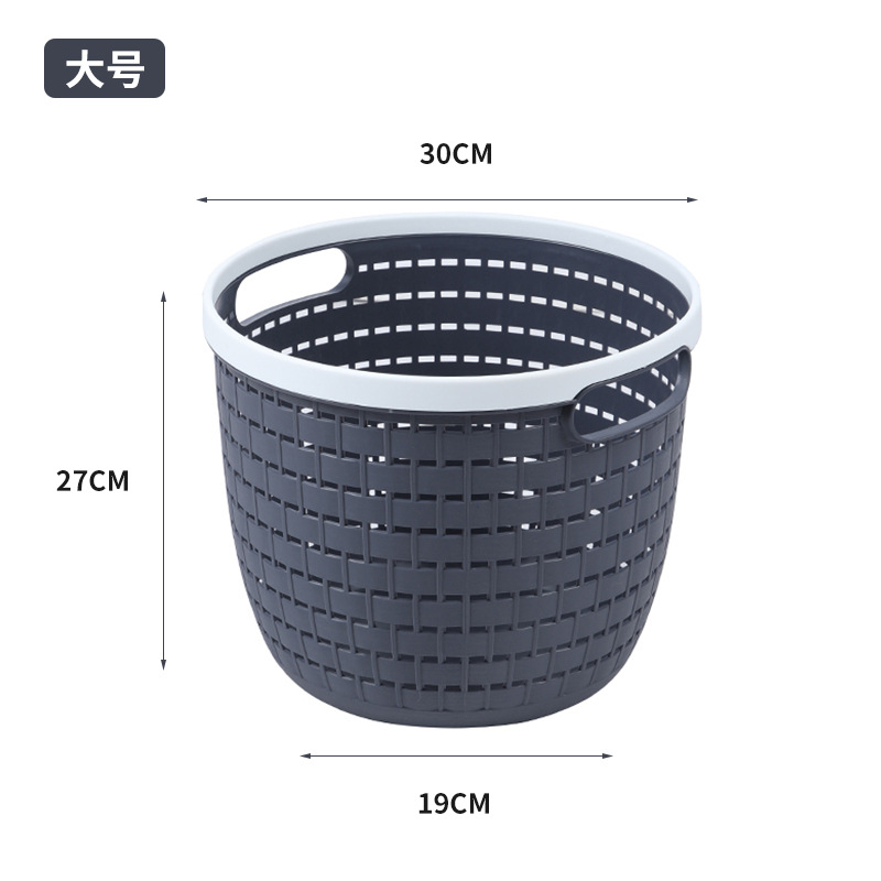 Factory Sundries Storage Basket Plastic Pp Layering Linen Pattern Storage Basket Portable Kitchen Stackable Basket