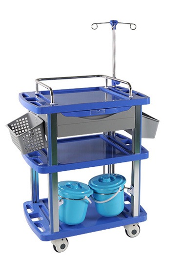 abs多功能抢救车查房送药车急诊麻醉治疗车多层加厚输液手推车