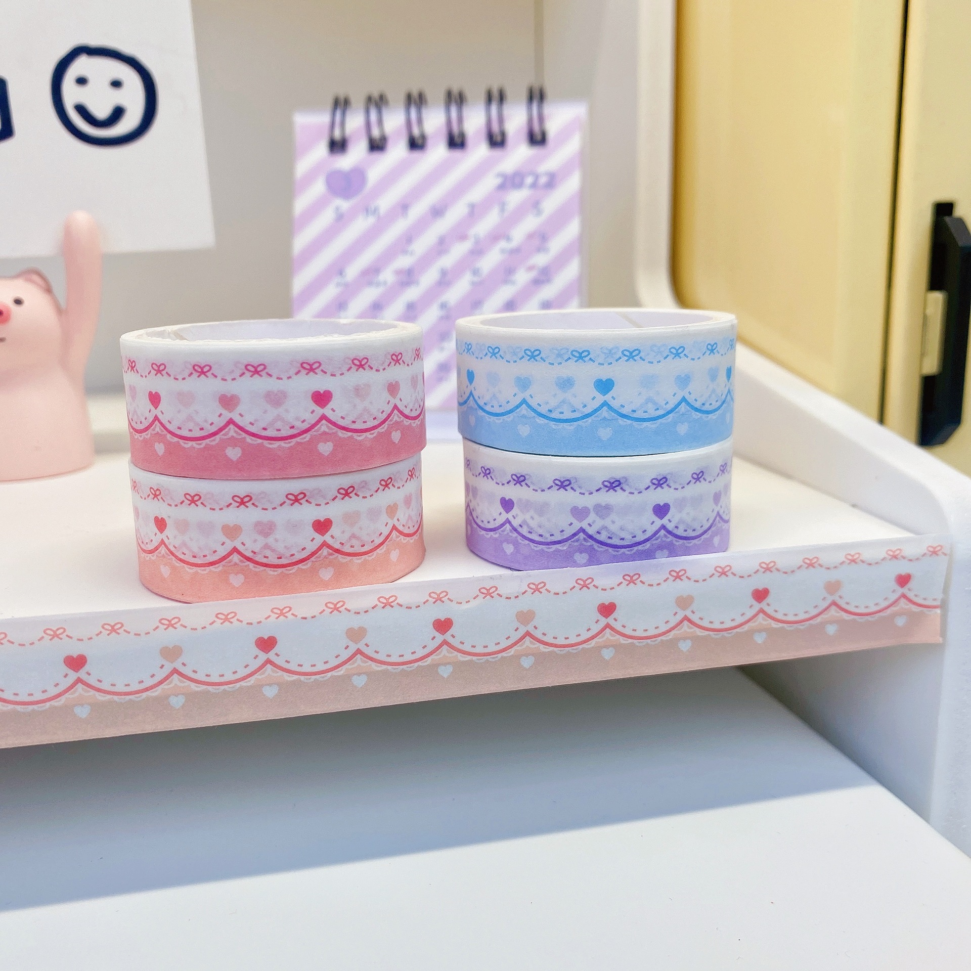 韩国ins蕾丝花边和纸胶带可爱少女心手帐胶带可撕贴纸手账胶带