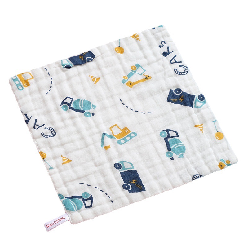 Six Layers Pure Cotton Square Towel Cotton Baby Small Square Towel Face Cloth Gauze Towel Gauze Saliva Towel High Density Children Towel